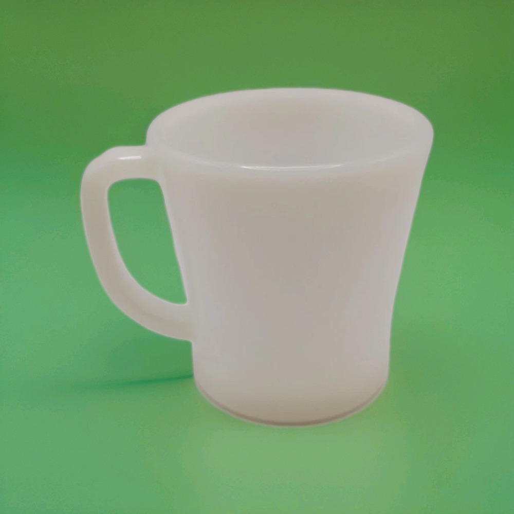 VTG Anchor Hocking Fire King D-Ring Handle White Coffee Mug‎ Tea Cup
